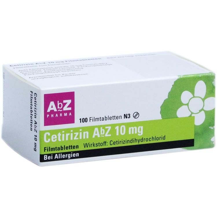 Abbildung Cetirizin AbZ 10 mg Filmtabletten