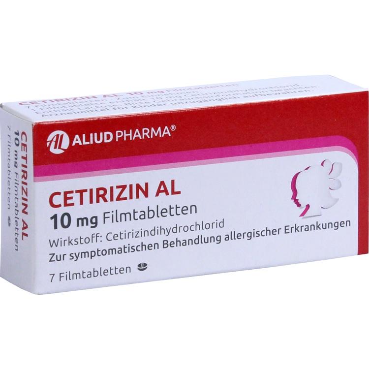Abbildung Cetirizin AL 10 mg Filmtabletten