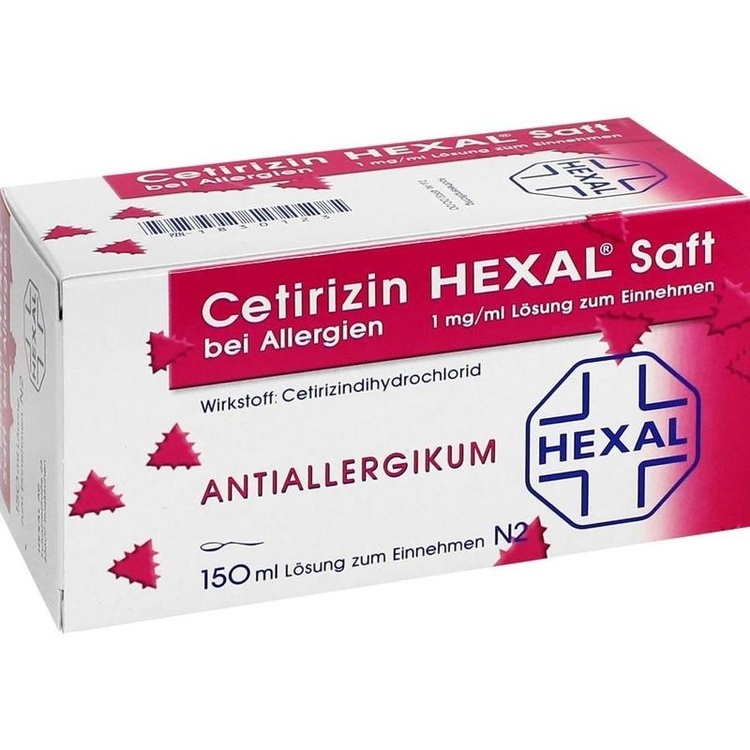 Abbildung Cetirizin Hexal Saft bei Allergien