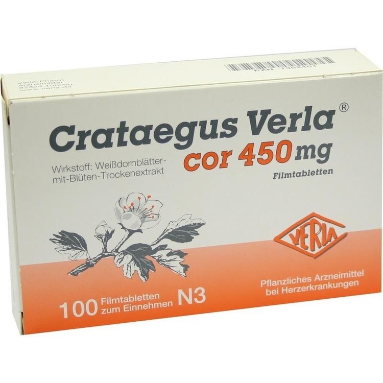 Abbildung Crataegus Verla cor 450 mg