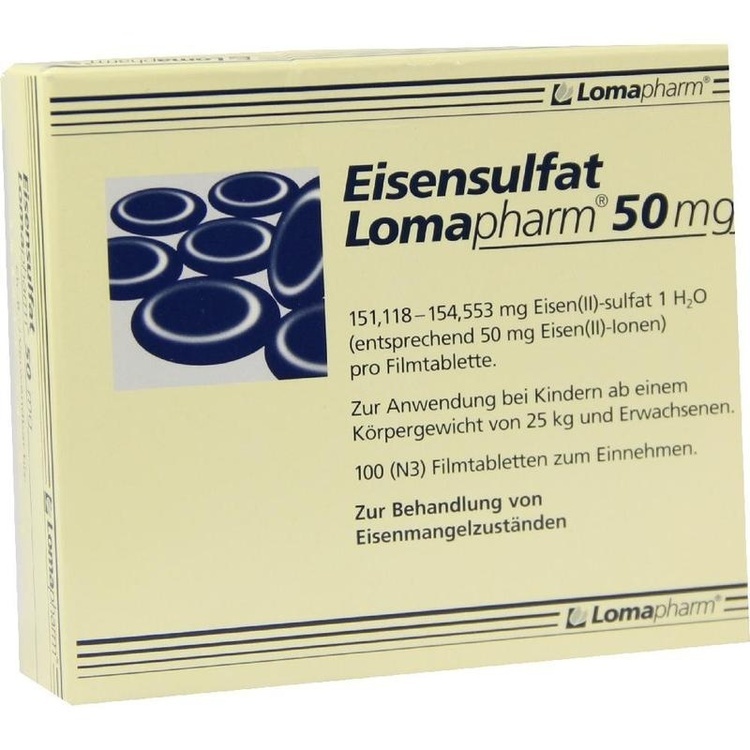 Abbildung Eisensulfat Lomapharm 50 mg