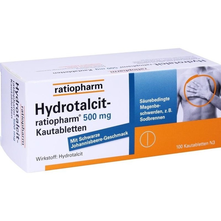 Abbildung Hydrotalcit-ratiopharm 500 mg Kautabletten