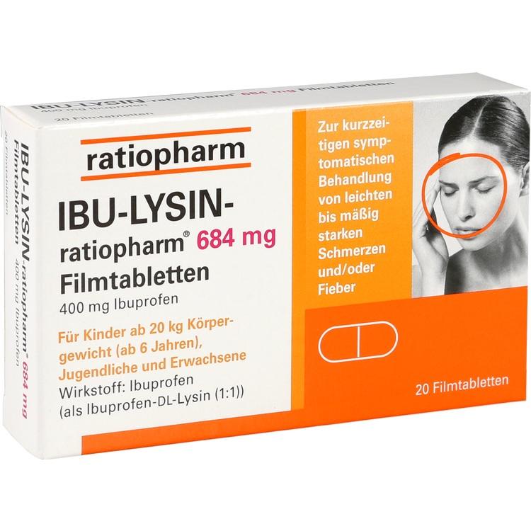 Abbildung IBU-LYSIN-ratiopharm 342 mg Filmtabletten