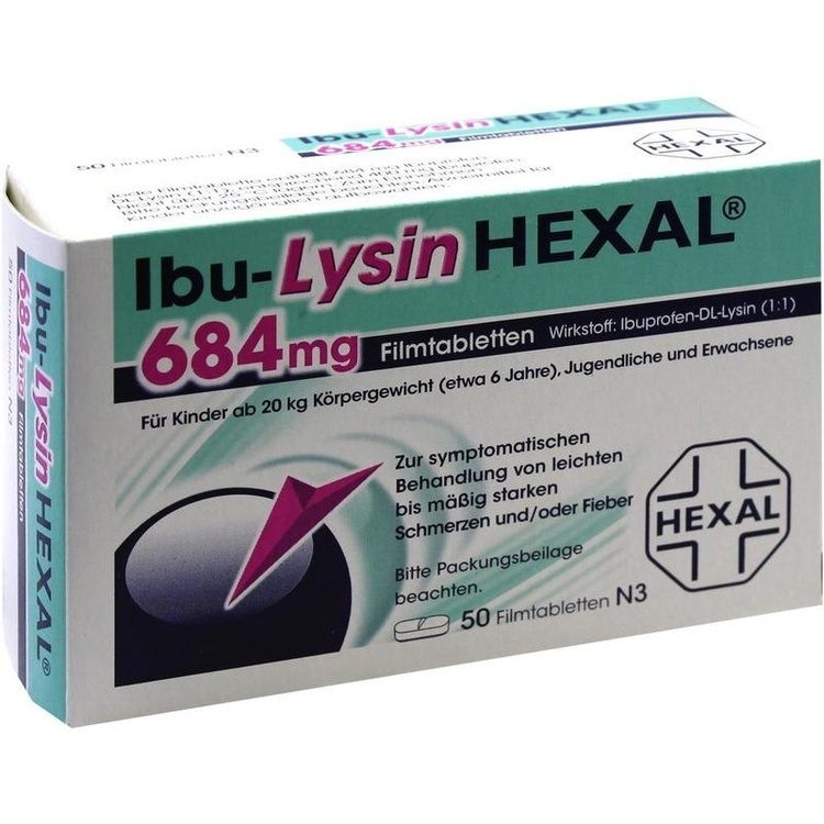 Abbildung Ibu-LysinHexal 684 mg Filmtabletten