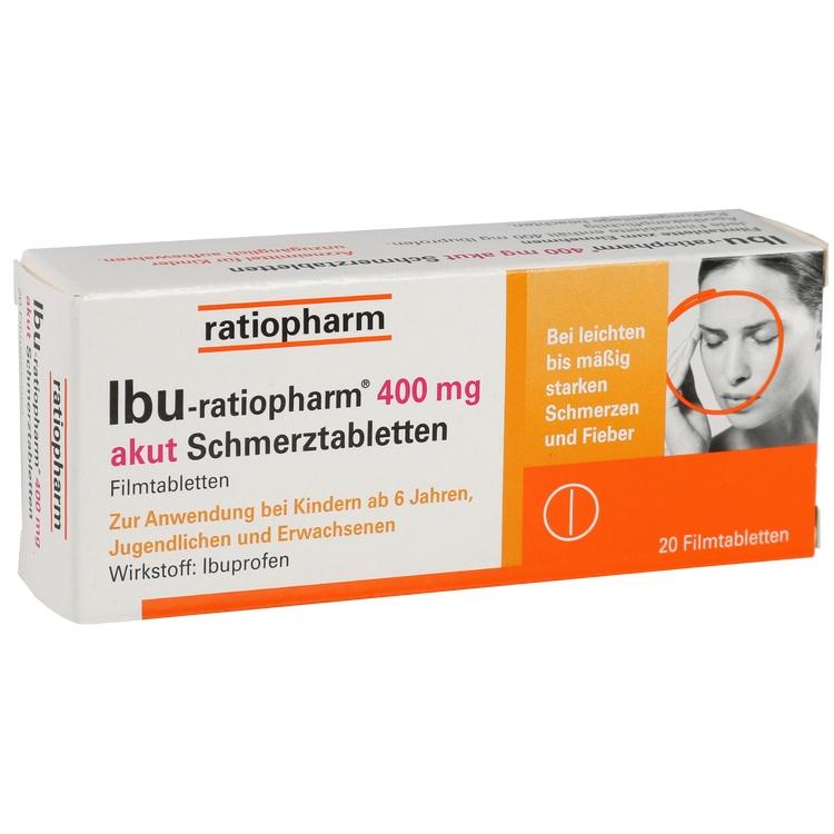 Ibu-ratiopharm 400 mg akut Schmerztabletten