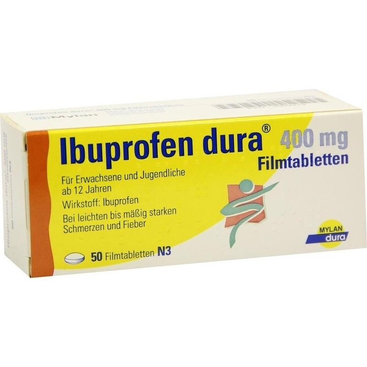 Abbildung Ibuprofen dura 400mg Filmtabletten