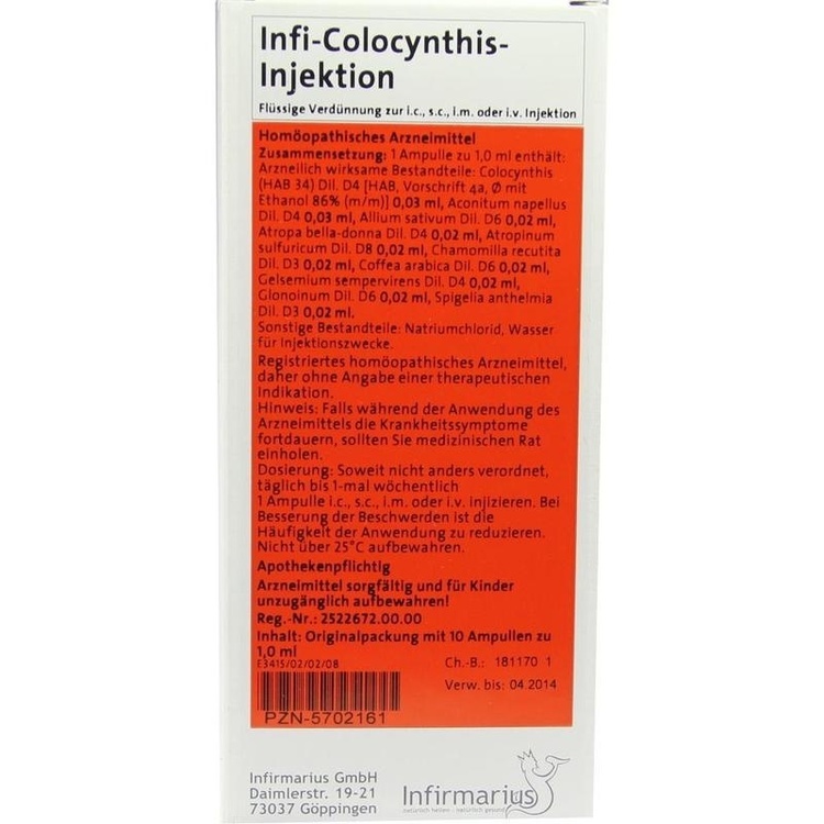 Abbildung Infi-Colocynthis-Injektion