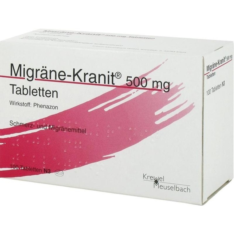 Abbildung Migräne-Kranit 500 mg Tabletten