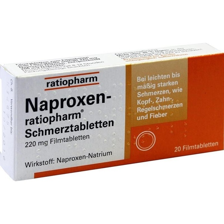 Abbildung Naproxen-ratiopharm Schmerztabletten