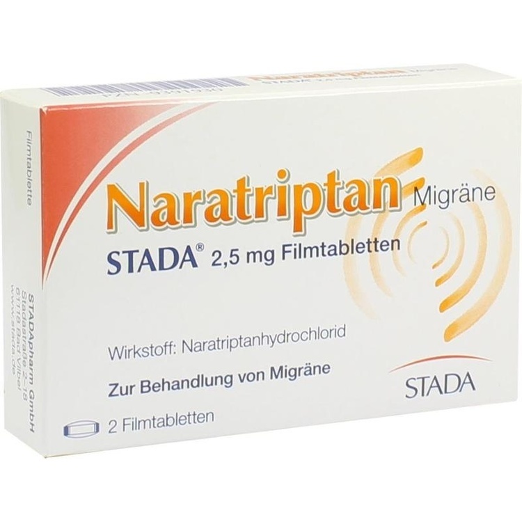 Abbildung Naratriptan Migräne STADA 2,5 mg Filmtabletten