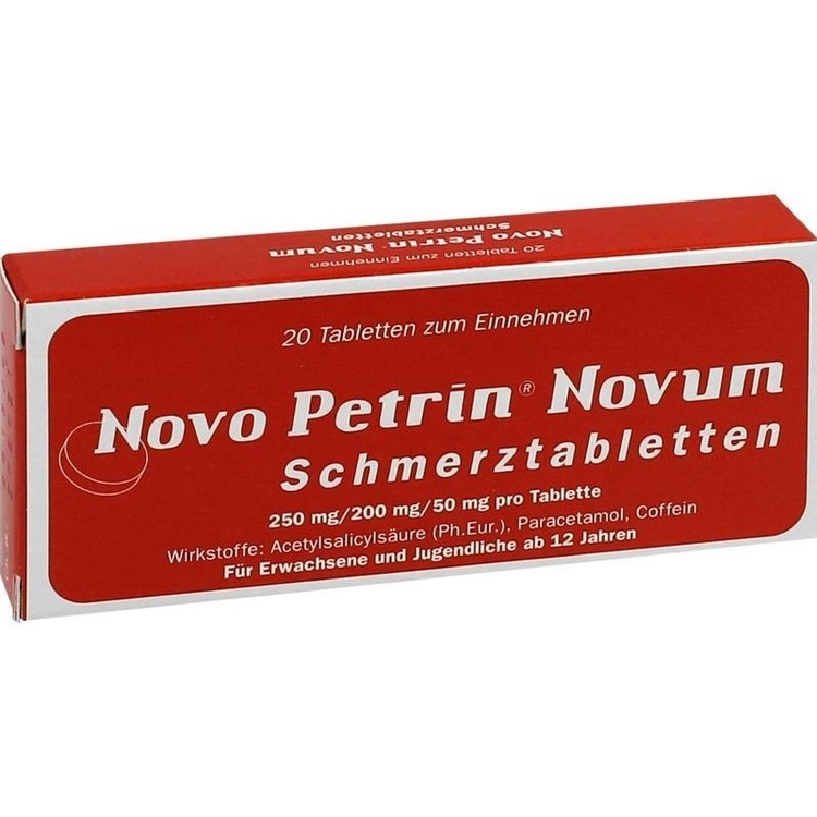 Abbildung Novo Petrin Novum Schmerztabletten