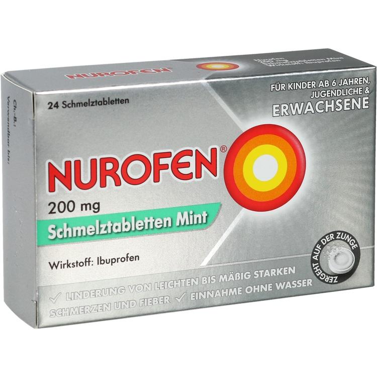 Abbildung Nurofen 200 mg Schmelztabletten Mint