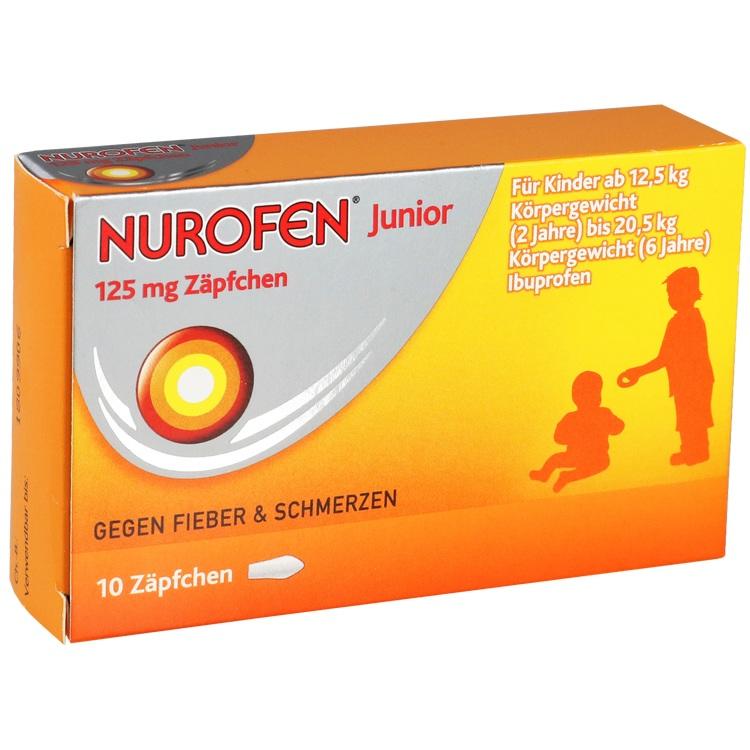 Abbildung Nurofen Junior 125 mg Zäpfchen