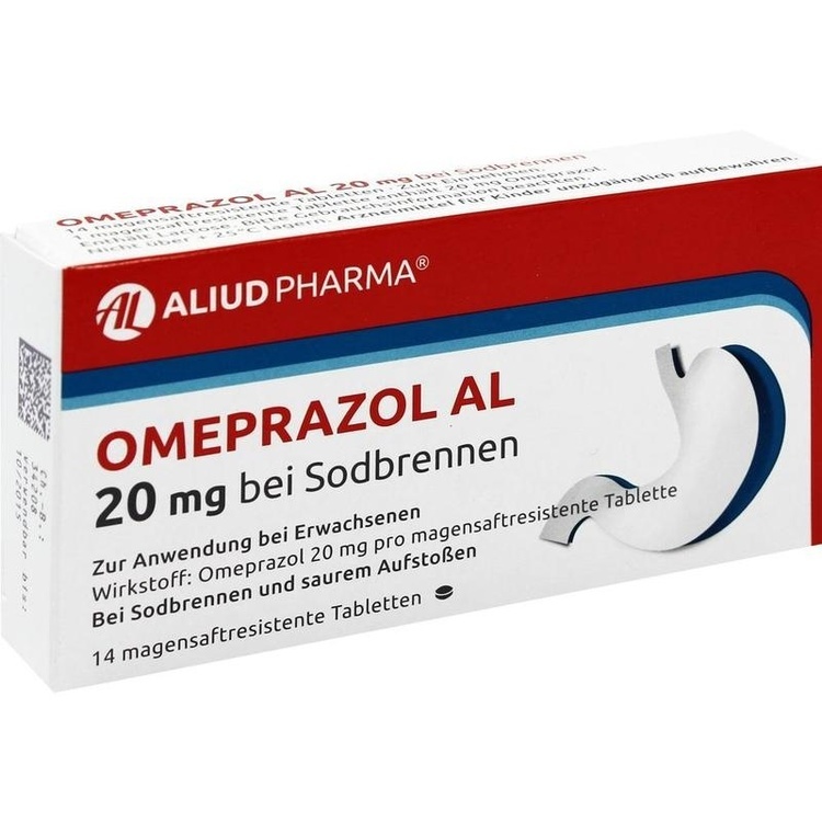 Abbildung Omeprazol AL 20 mg bei Sodbrennen
