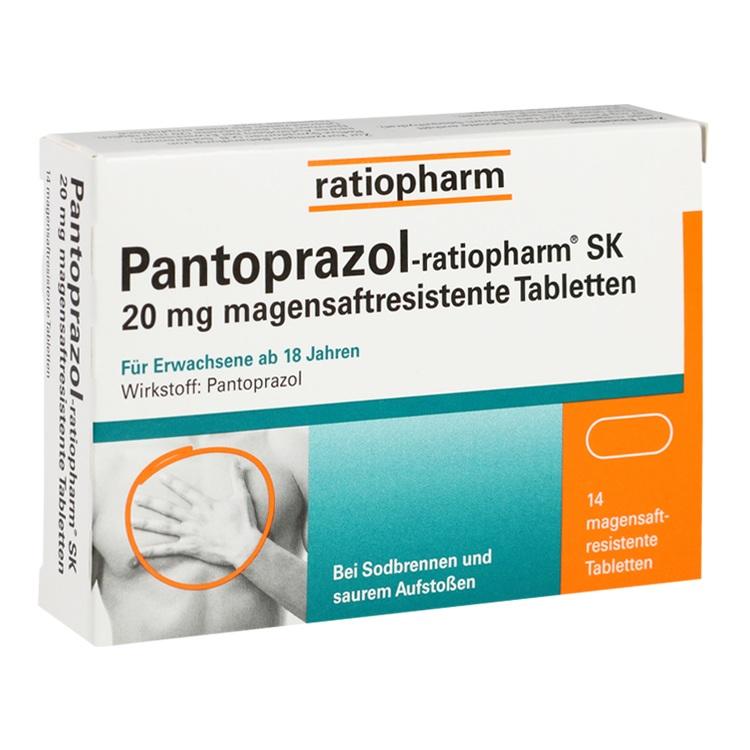 Abbildung Pantoprazol-ratiopharm 20 mg magensaftresistente Tabletten
