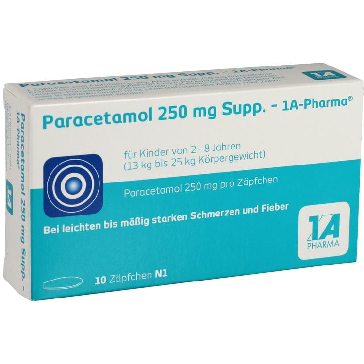 Abbildung Paracetamol 250 Supp. - 1 A Pharma