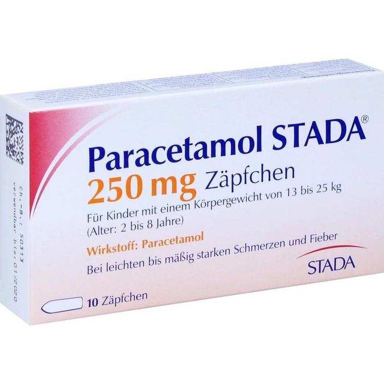 Abbildung Paracetamol STADA 250mg Zäpfchen