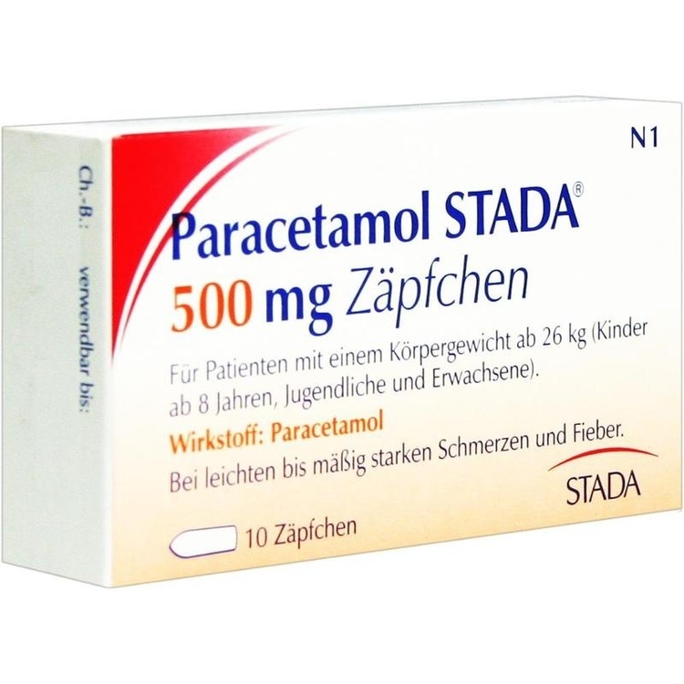 Abbildung Paracetamol STADA 500mg Zäpfchen