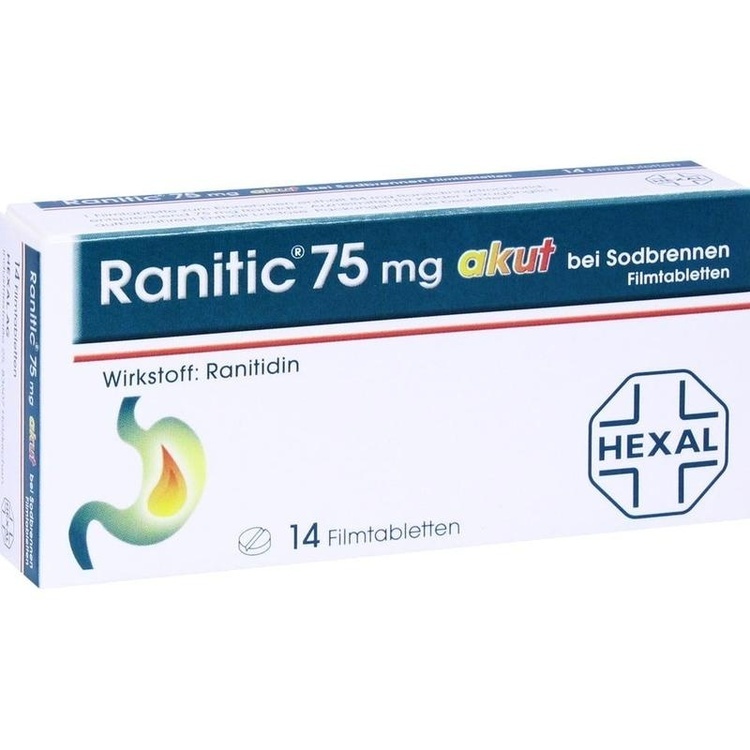 Abbildung Ranitic 75 mg akut bei Sodbrennen