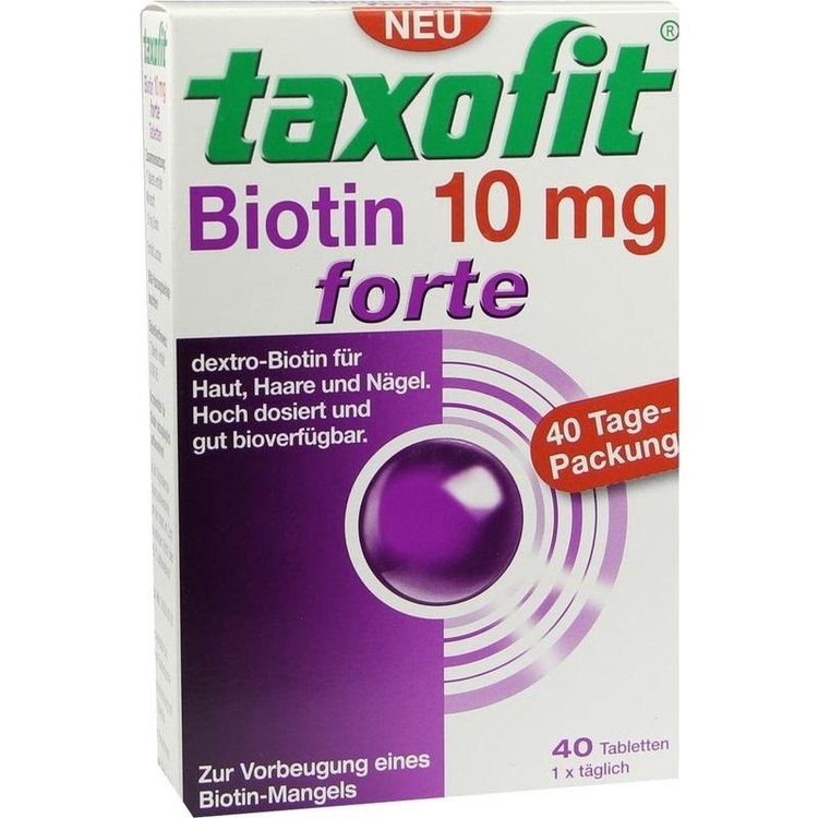 Abbildung taxofit Biotin 10 mg forte