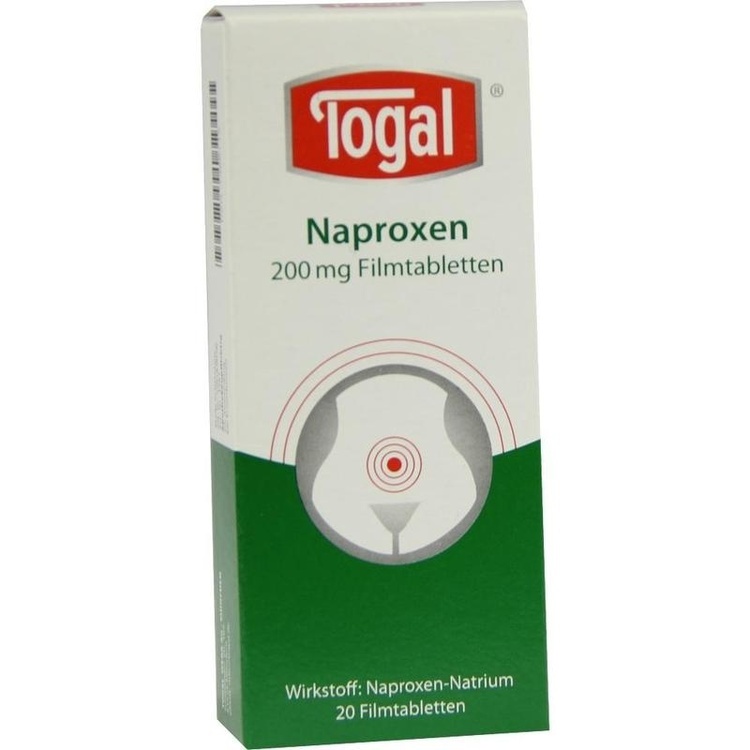 Abbildung Togal Naproxen 200 mg Filmtabletten