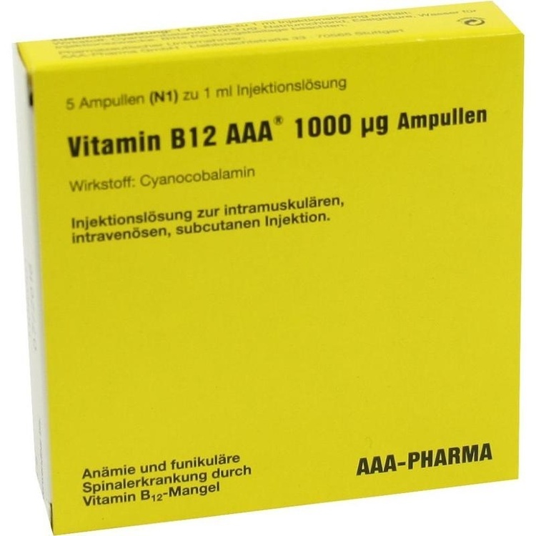 Abbildung Vitamin B12 AAA 1000 µg Ampullen