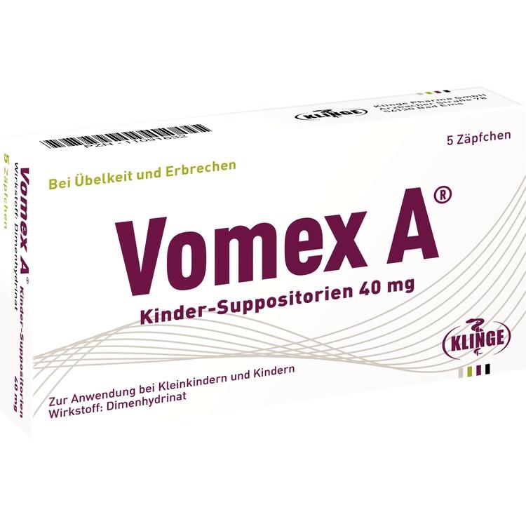 Abbildung Vomex A Kinder-Suppositorien 40 mg