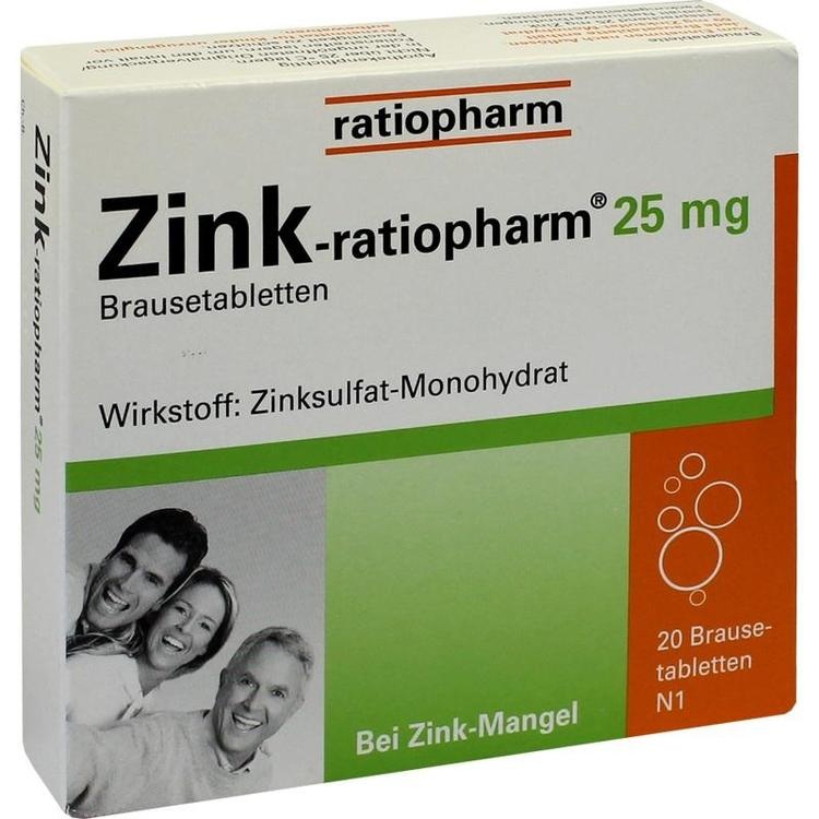 Abbildung Zink-ratiopharm 25 mg Brausetabletten