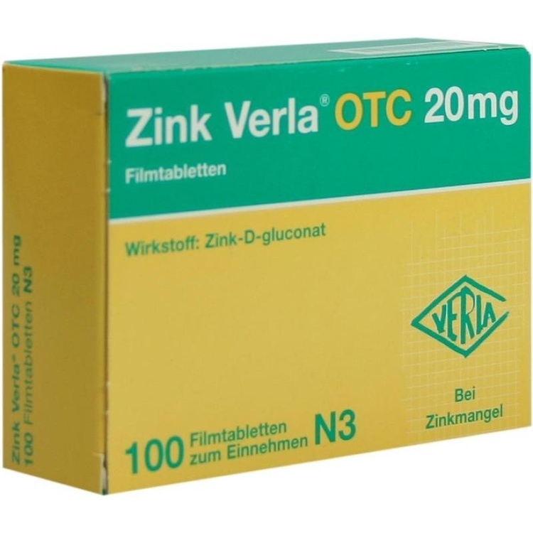 Abbildung Zink Verla 20 mg