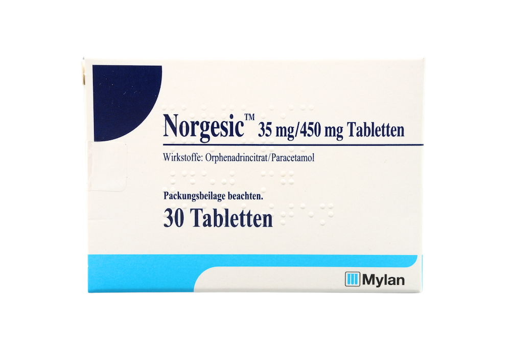 Abbildung Norgesic 35 mg/450 mg Tabletten