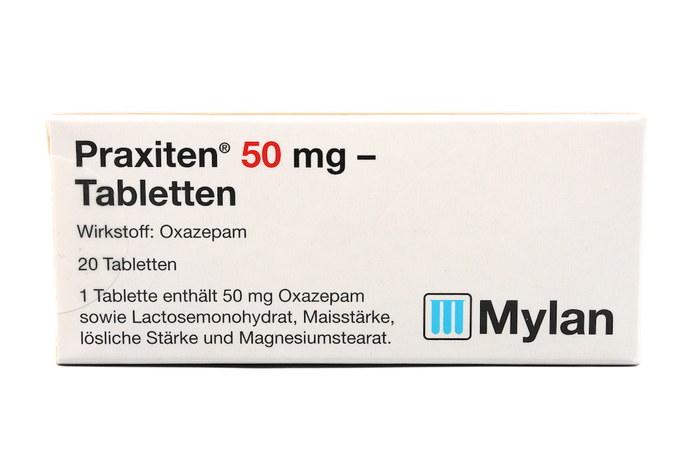 Abbildung Praxiten 50 mg - Tabletten