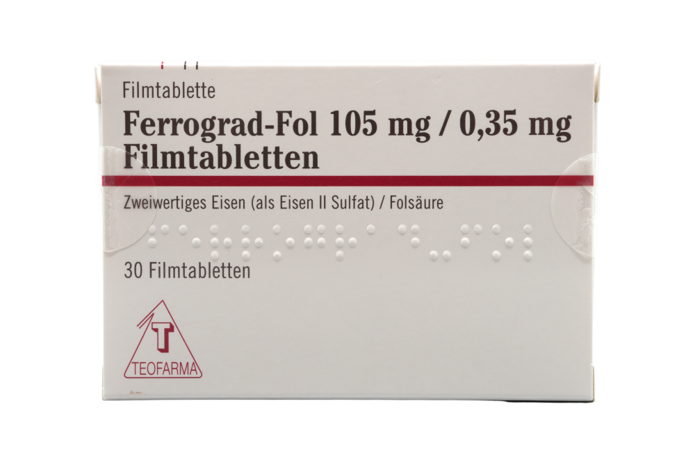 Abbildung Ferrograd - Fol 105 mg / 0,35 mg Filmtabletten