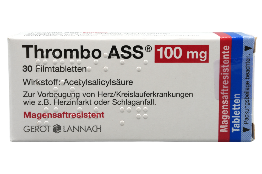 Abbildung Thrombo ASS 100 mg-Filmtabletten
