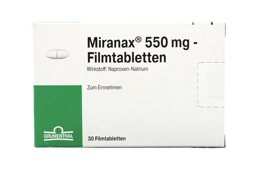 Abbildung Miranax 550 mg - Filmtabletten