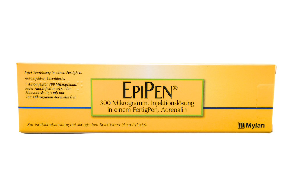 Abbildung EpiPen 300 Mikrogramm Injektionslösung in einem FertigPen