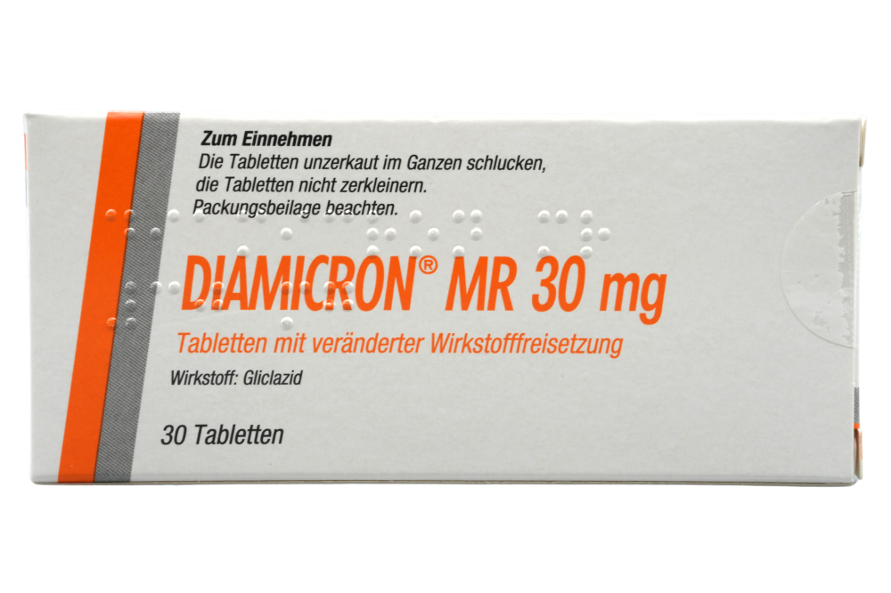 Abbildung Diamicron MR 30 mg Tabletten mit veränderter Wirkstofffreisetzung