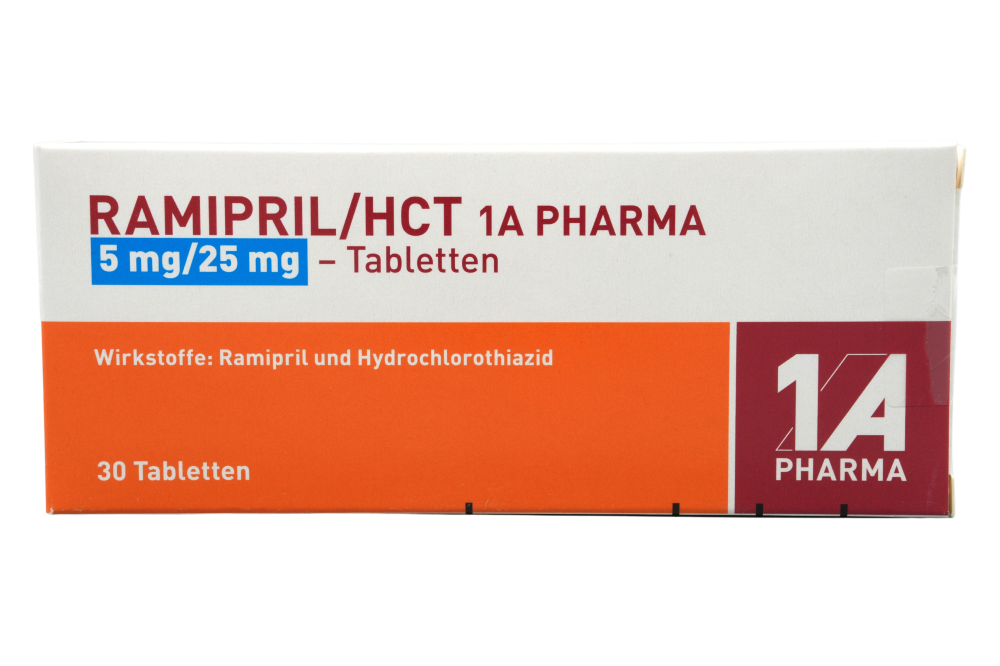Abbildung Ramipril/HCT 1A Pharma 5 mg/25 mg - Tabletten