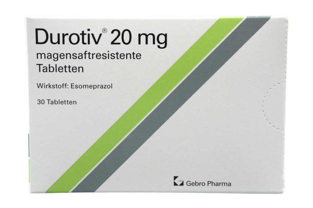 Abbildung Durotiv 20 mg magensaftresistente Tabletten