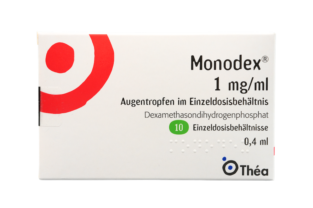 Abbildung Monodex 1 mg/ml Augentropfen im Einzeldosisbehältnis