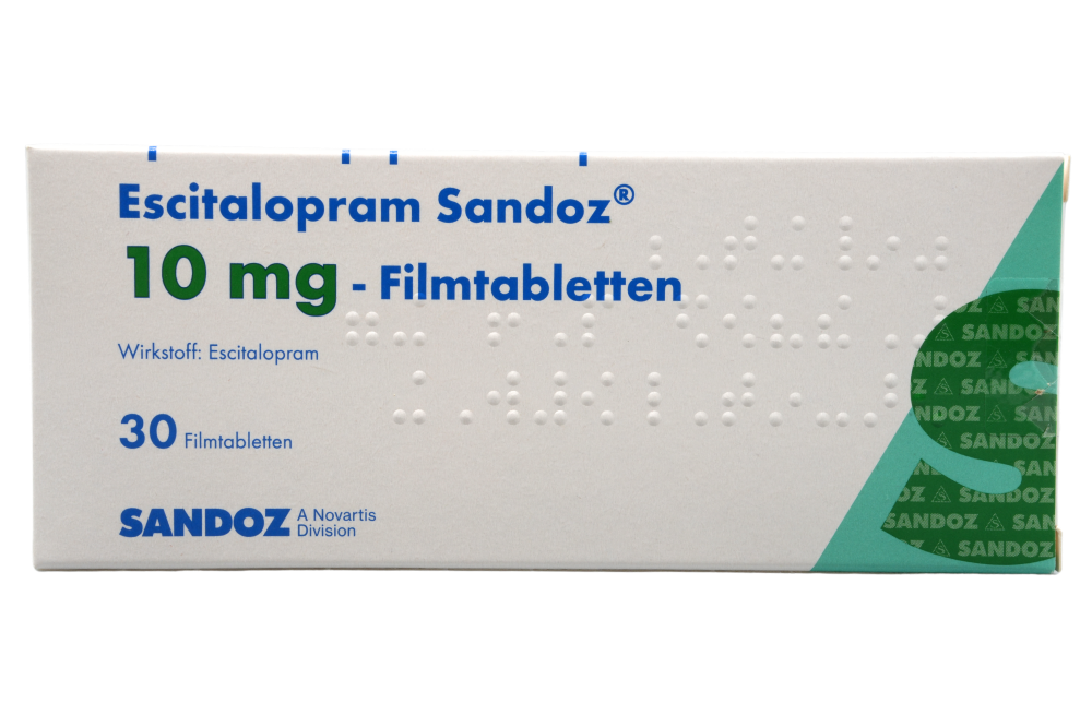 Abbildung Escitalopram Sandoz 10 mg - Filmtabletten