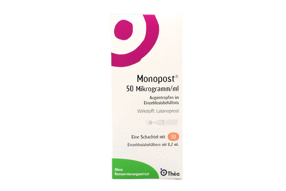 Abbildung Monopost 50 Mikrogramm/ml Augentropfen im Einzeldosisbehältnis