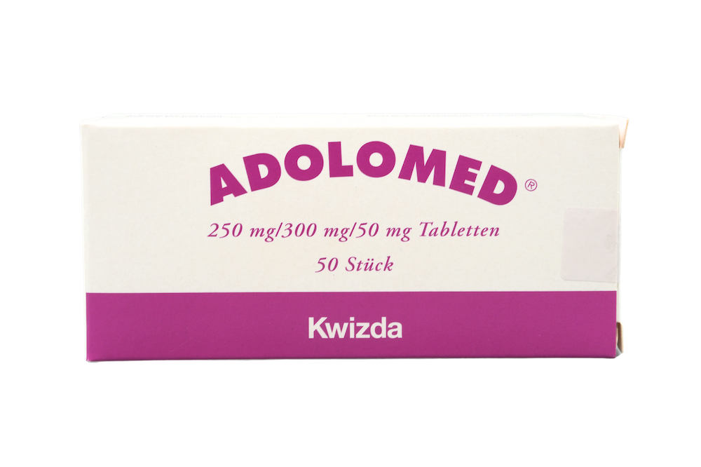Abbildung Adolomed 250 mg/300 mg/50 mg Tabletten