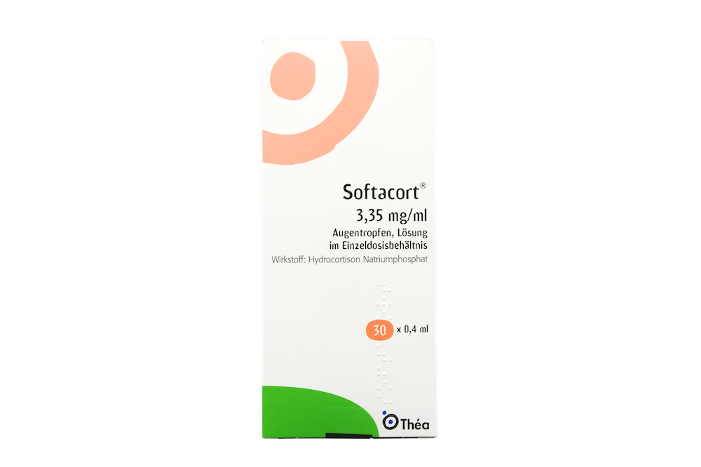 Abbildung Softacort 3,35 mg/ml Augentropfen, Lösung im Einzeldosisbehältnis