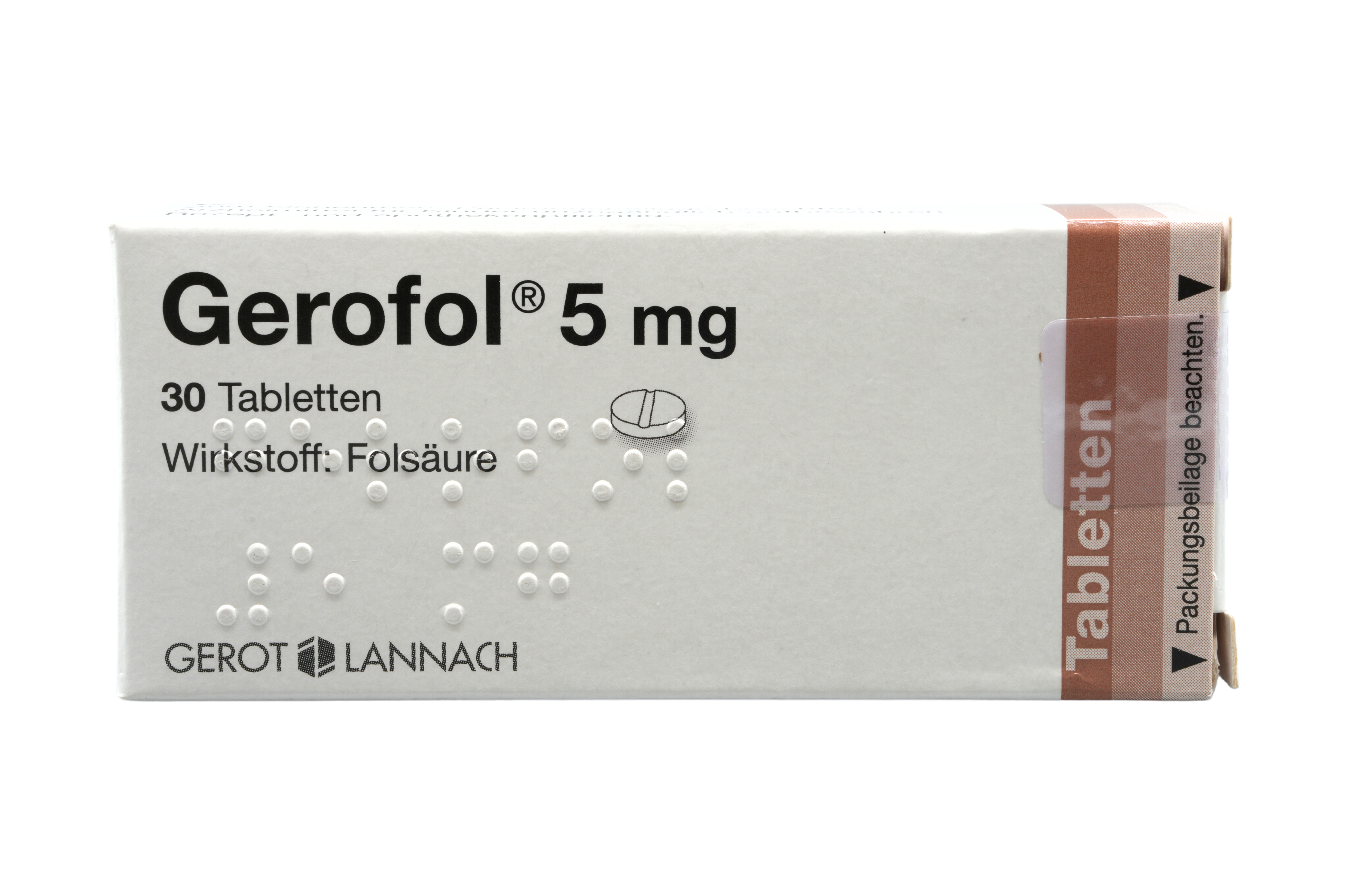 Abbildung Gerofol 5 mg - Tabletten