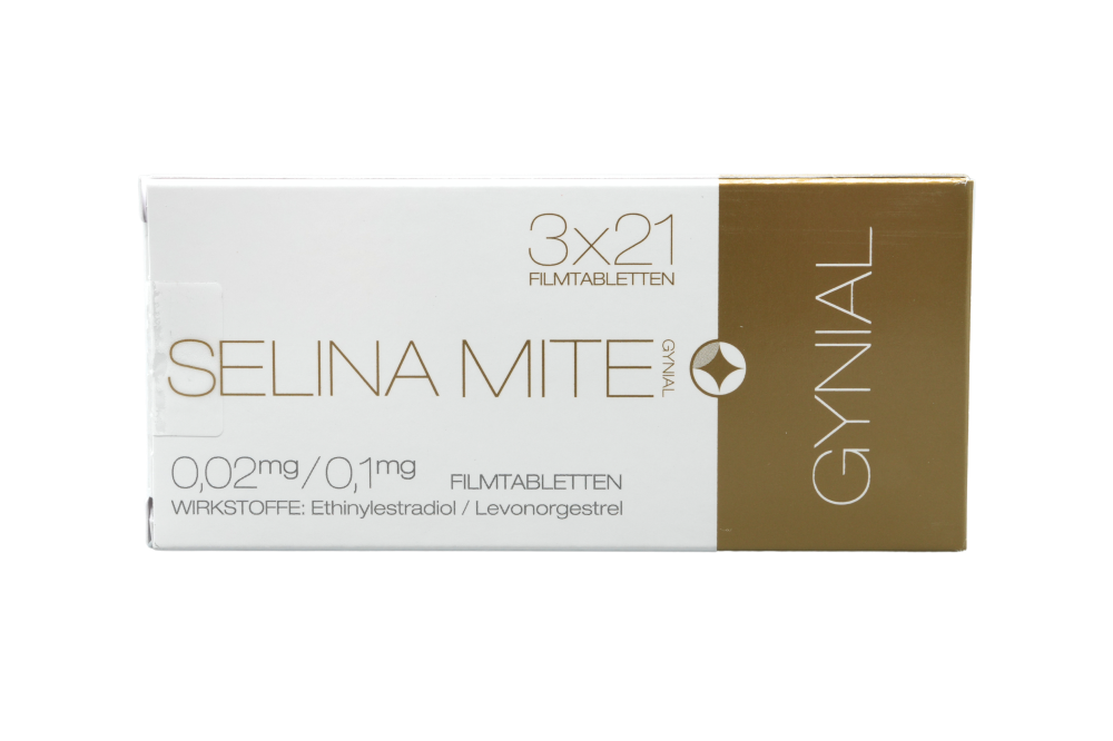 Abbildung Selina mite 0,02 mg/0,1 mg Filmtabletten