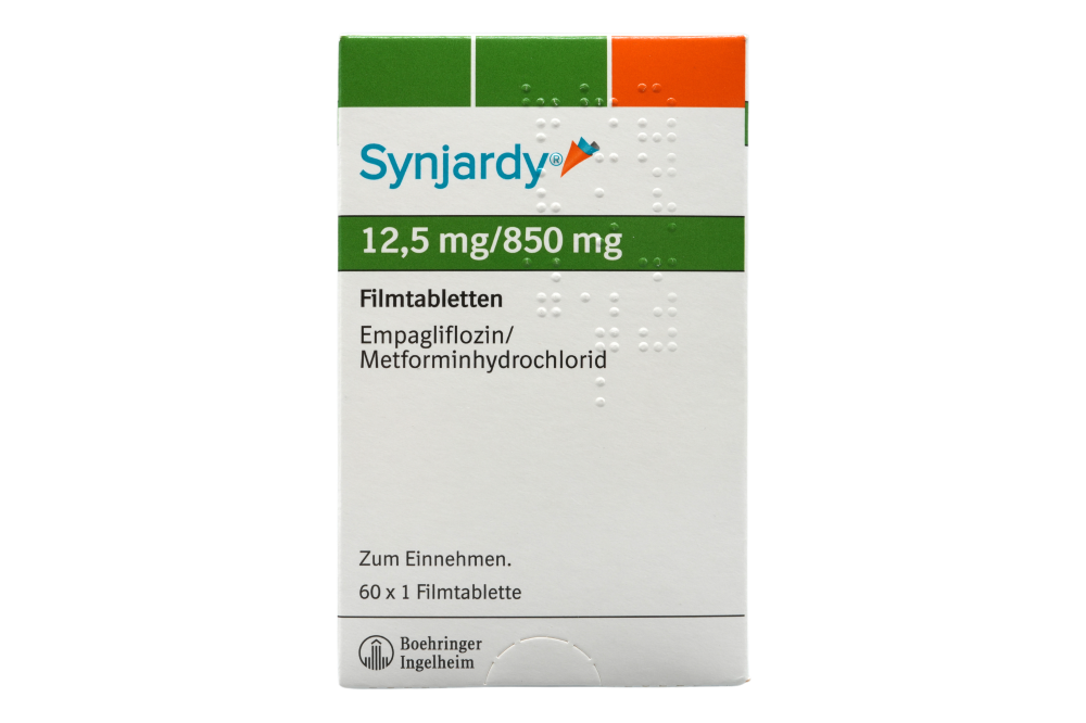 Abbildung Synjardy 12.5 mg/850 mg Filmtabletten