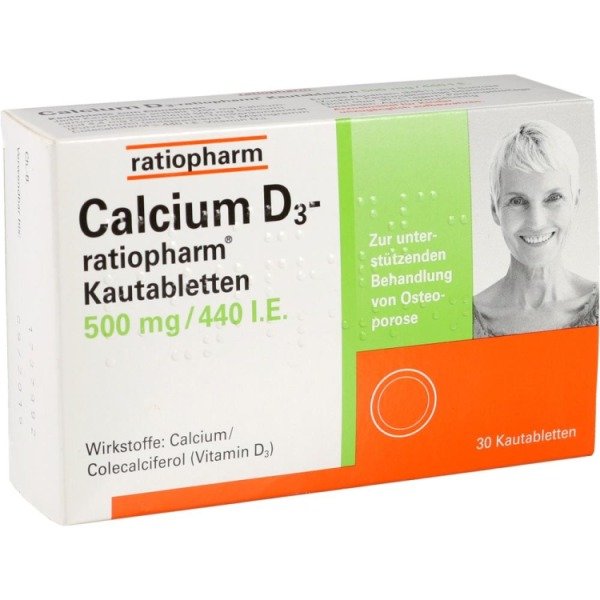 Abbildung Calcium D3-ratiopharm Kautabletten 500 mg/440 I.E.