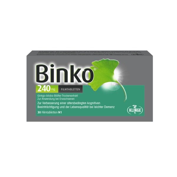 Abbildung Binko 240 mg Filmtabletten