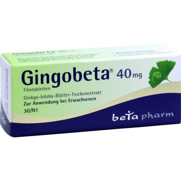 Abbildung Gingobeta 40 mg Filmtabletten