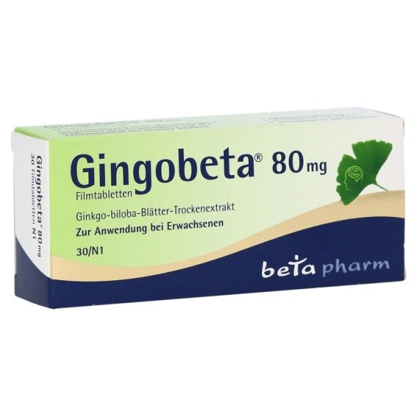 Abbildung Gingobeta 80 mg Filmtabletten